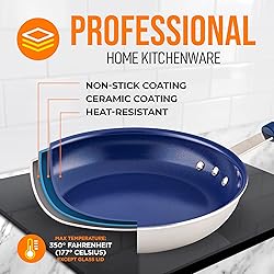 NutriChef 8" Fry Pan With Lid - Small Skillet