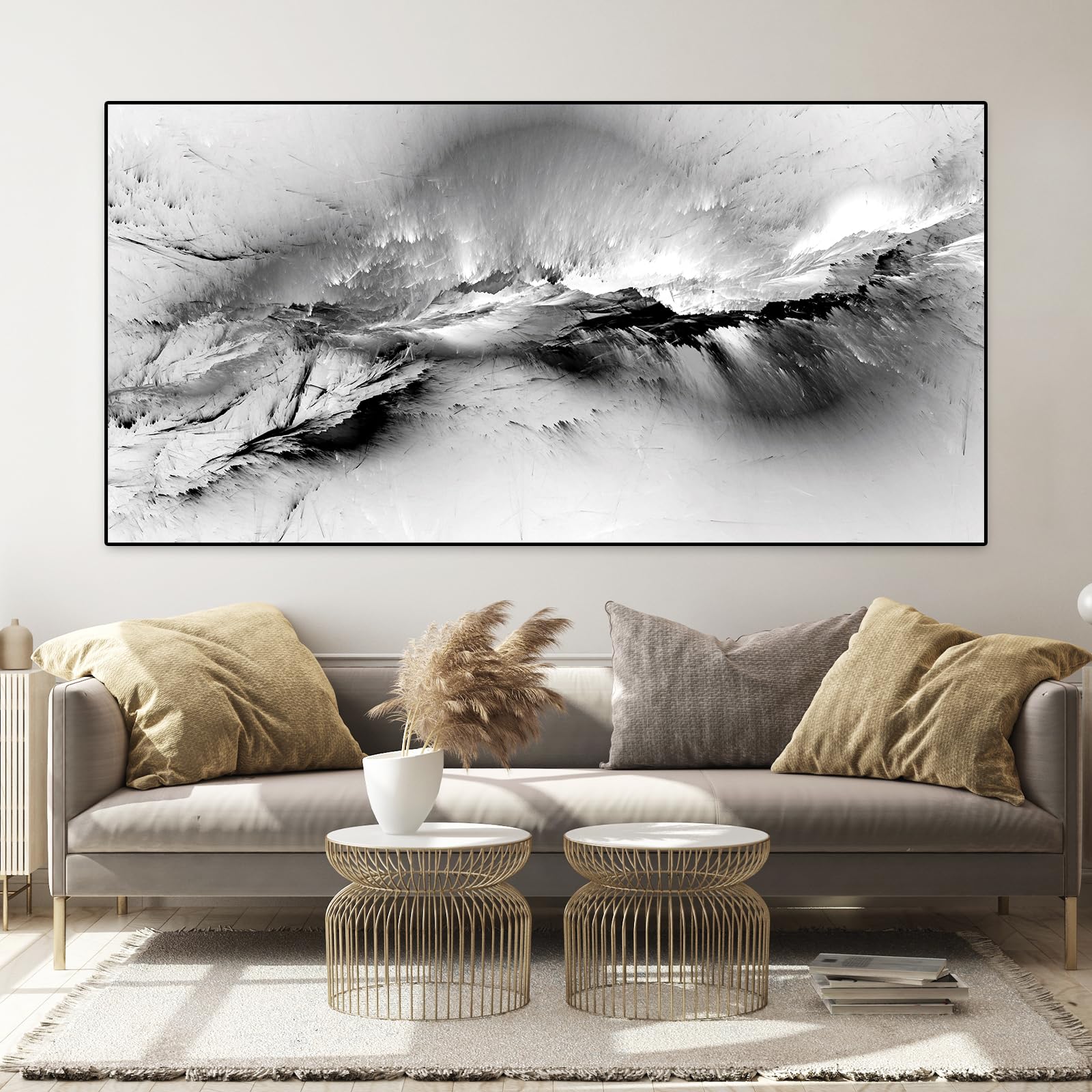 IUNTWEIE Abstract Aurora Art Print Set, Multi-coloured Abstract Wall Art Poster, 3 Pack, 23.62 x 47.24 inches, Unframed, Living Room, Bedroom, Kids Room
