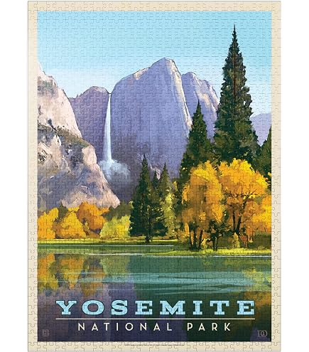 MyPuzzle Pinnacles National Park 1000 Piece Jigsaw Puzzle - California Condors Vintage Poster Art, Premium Made In USA