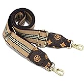 Purse Strap Wide Replacement Crossbody Bag Straps, 1.5" Canvas Handbag Shoulder Strap, Adjustable Tote Belt(Gold Hardware