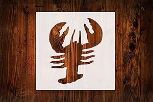 STENCILAIR Crawfish Style Design Stencil, 4-Inch, Reusable Mylar Cutout for Art, Crafts & DIY Projects