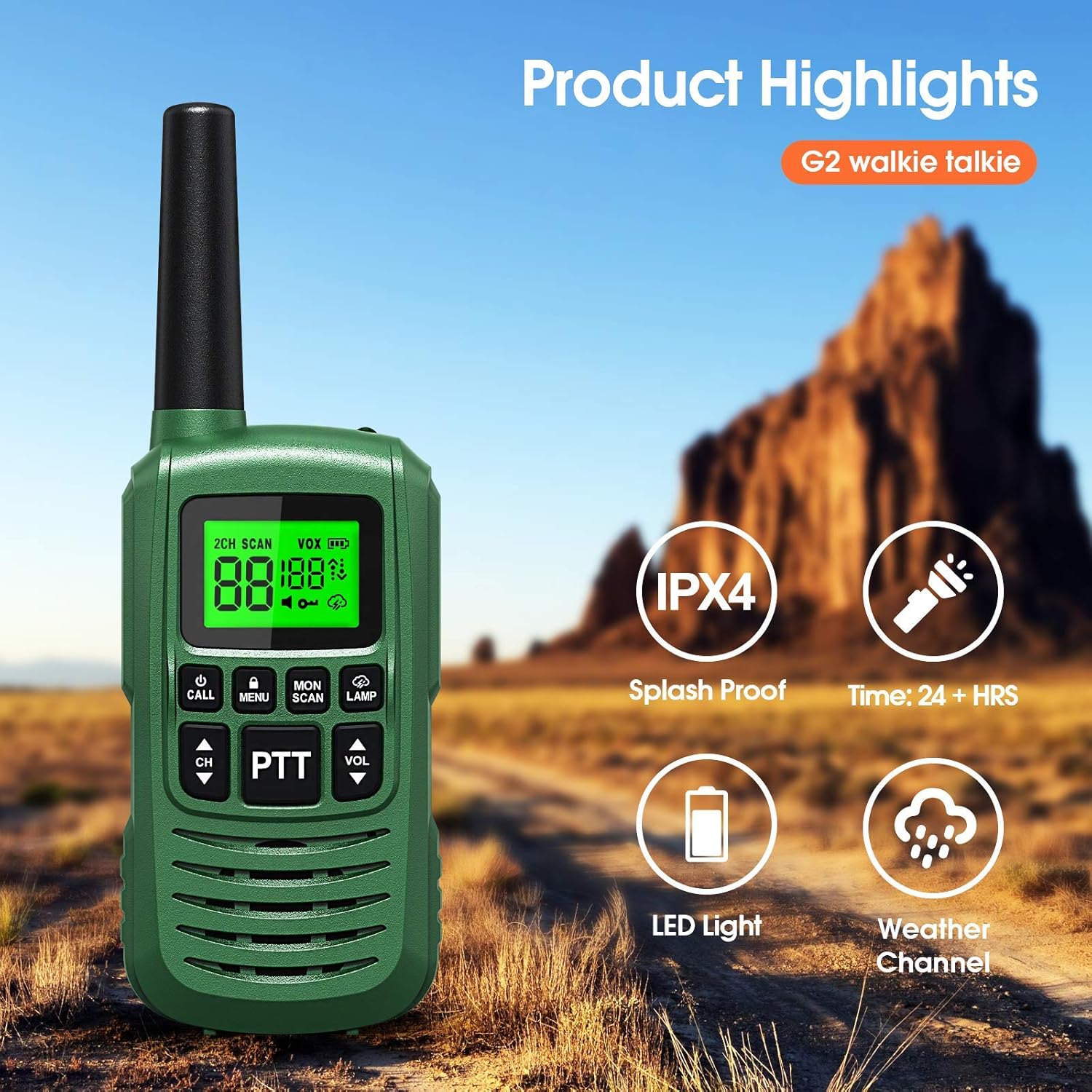Free Shipping Worldwide Gocom Frs Walkie Talkies For Kids Adults Ipx4 Waterproof Long Range Two Way Radios 22 Channel Led Flashlight Tow Way Walkie Talkie 2pack Sports Outdoors Fashion Brands