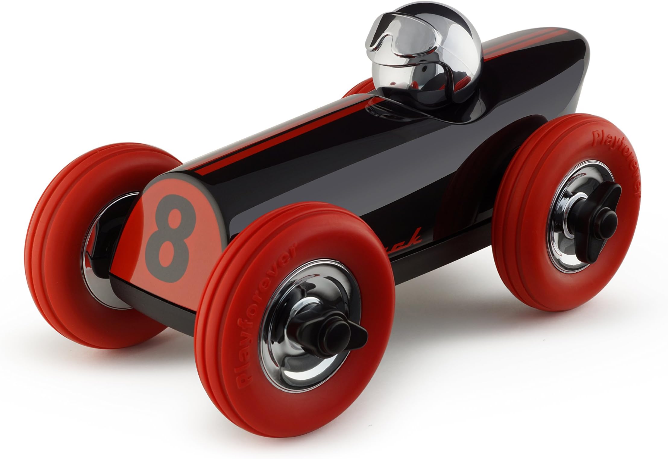 Playforever Buck Midi Black/Red with Chrome Helmet