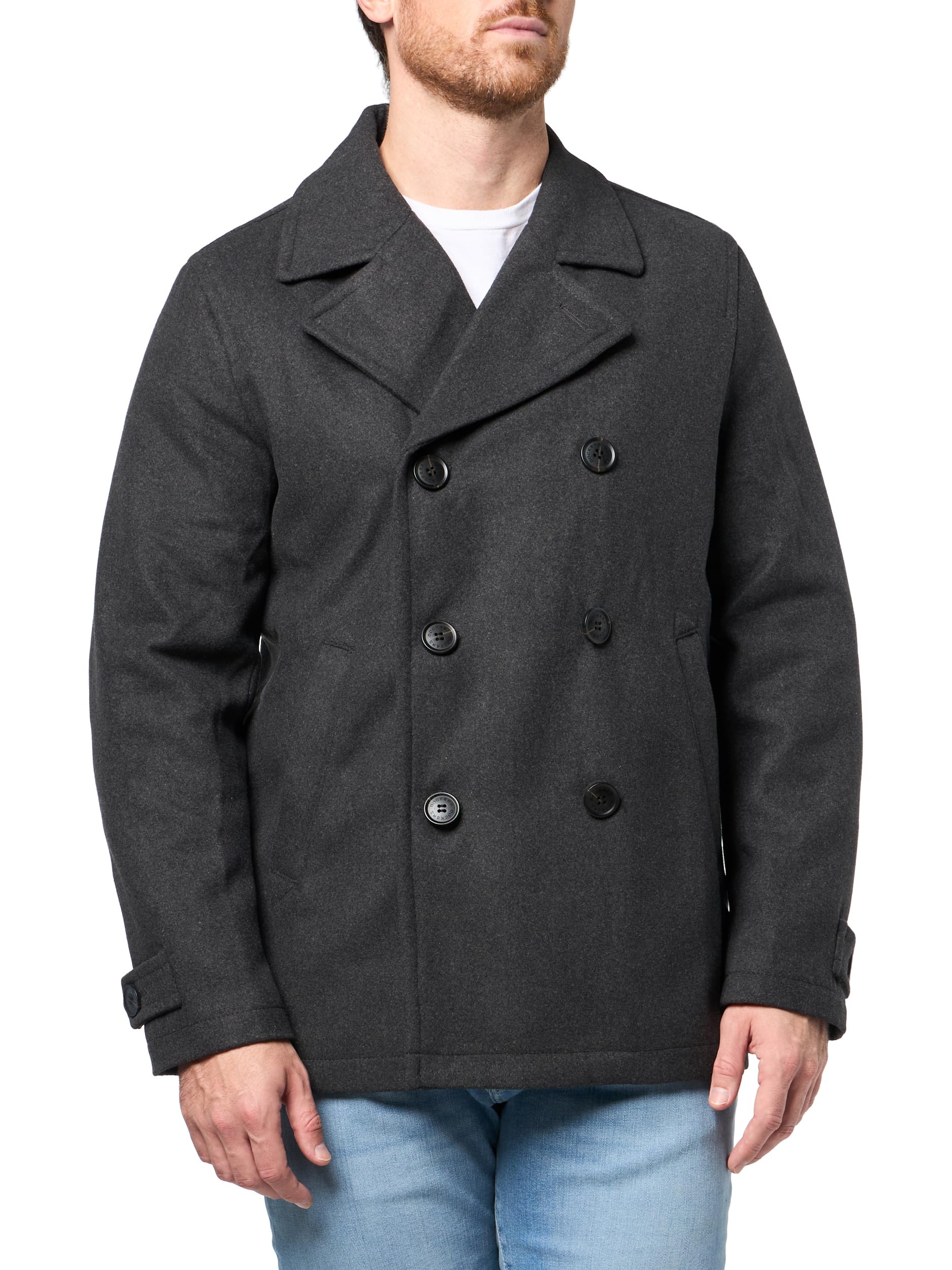 Dockers Men’s Wool Blend Peacoat, Charcoal, XX-Large