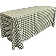 Amazon.com: Runner Linens Factory Rectangular Checkered Tablecloth ...