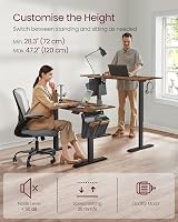 VASAGLE Electric Standing Desk 60x120 cm 72-120 cm 4 Memory Heights view 3