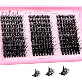 Eyelash Clusters 100D Fluffy Volume Lash Clusters with Soft Thin Band D Curl DIY Individual Lashes 10-18mm Reusable Cluster Eyelash Extensions for Beginners at Home by FADLASH (100D, 10-18mm)
