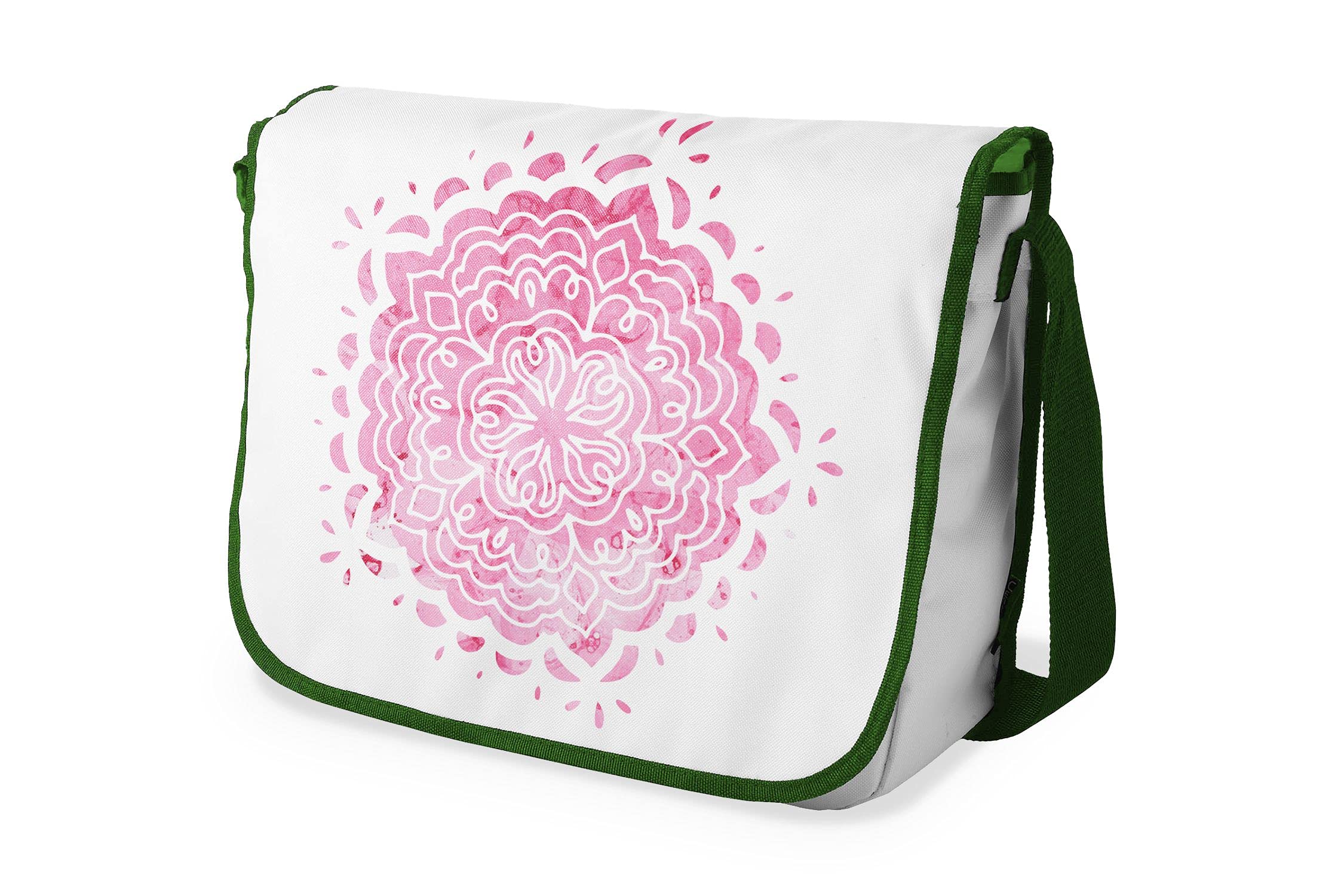 Bonamaison Digitally Printed Messenger School Bag with Khaki Strap for Students, Cross Body Bag, Courier Bag, Shoulder Bag for School, Back to School, Size: 29x36 Cm