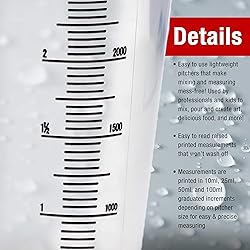 TCP Global 3 Liter (3000ml) Plastic Graduated