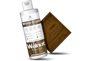 Wood Stain, 250ml Walnut Water Based Wood Stain, Matte Wooden Dye Fast Curing for Indoor and Outdoor Wooden Furniture, Doors,