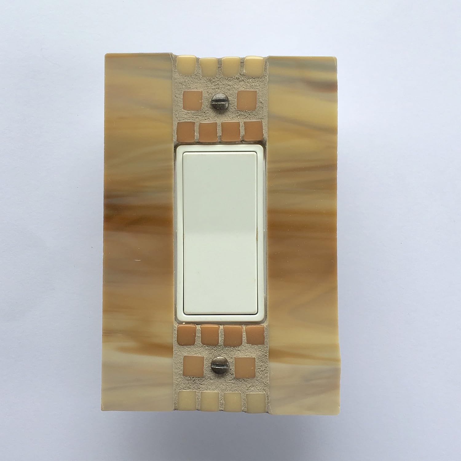 Decora Light Switch Cover, Gold Stained Glass