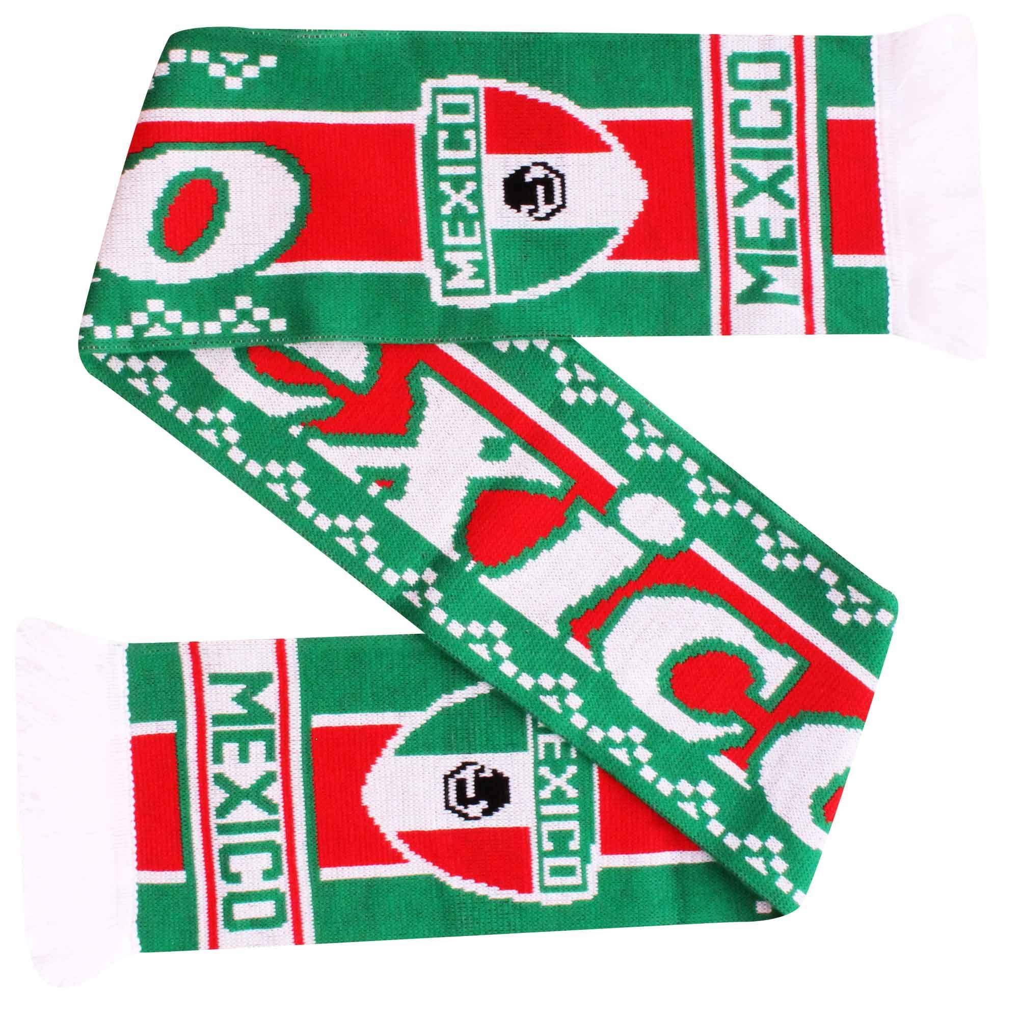 Mexico World Cup Soccer Scarf (100% Acrylic), Soccer Fans Scarf, Football Scarf