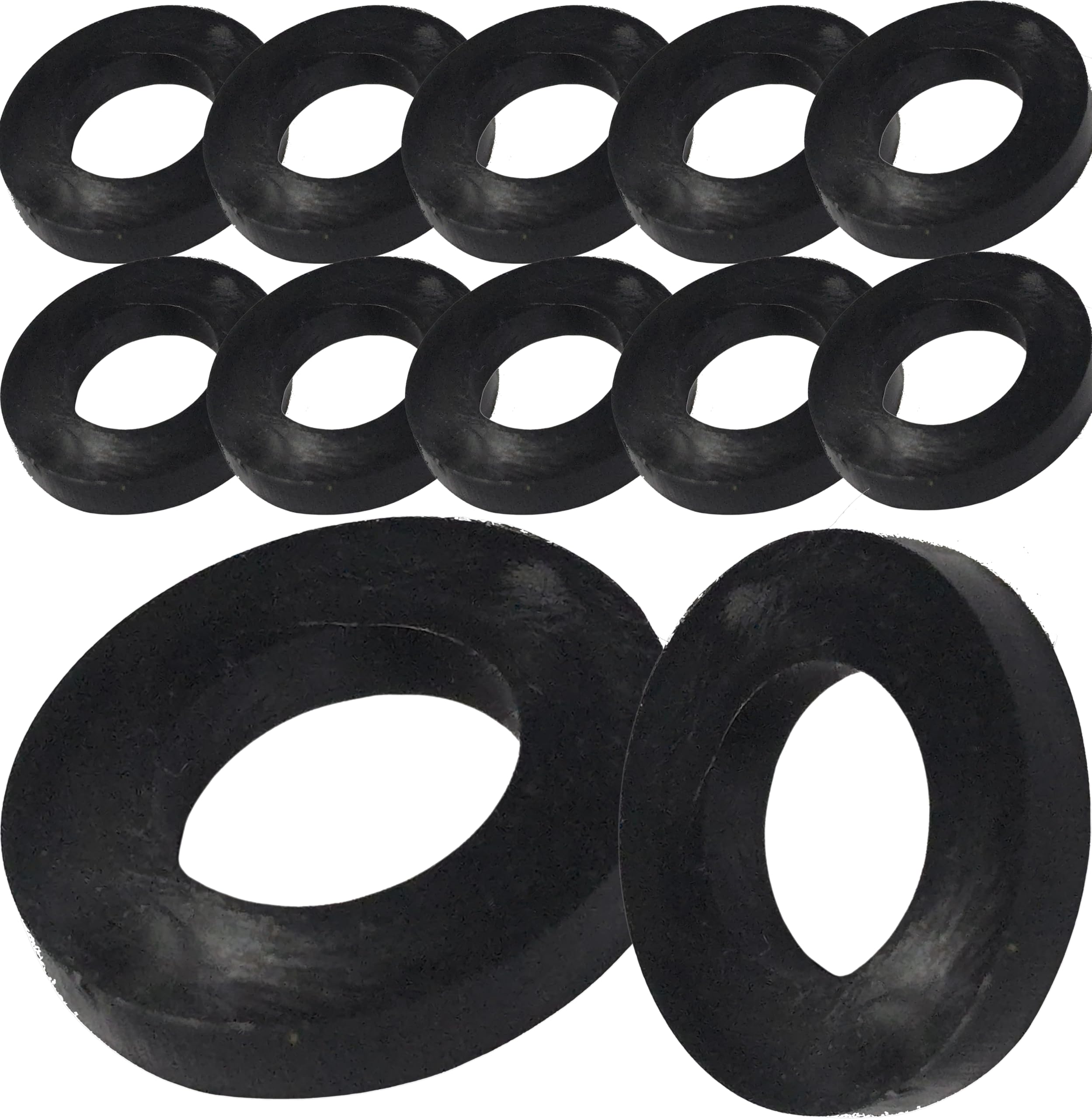 Pack of 12 M8 x 3mm Black Nylon Spacers and Standoff Washers for M3, M4, M5, M6, M8 Screws, Lengths 3mm to 30mm
