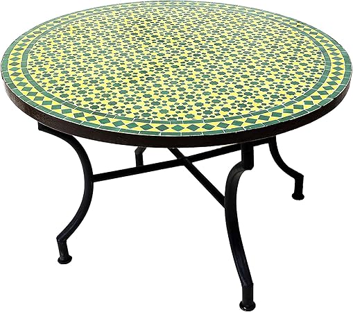 Amazon.de: ORIGINAL Marokkanischer Mosaiktisch Couchtisch ø 100cm Groß