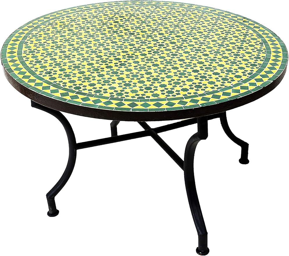 Amazon.de: ORIGINAL Marokkanischer Mosaiktisch Couchtisch ø 100cm Groß