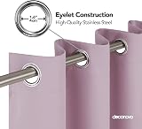 Deconovo Blackout Curtain 140x245cm Eyelet Pink OEKO-TEX Thermal Door Curtain view 5