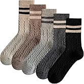 Daphene Womens Trendy Cute Wool Socks | Winter Thick Warm Holiday Gifts | Cartoon Design Comfortable Non-Slip | Multi-Color