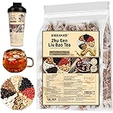 Detox and Cleanse - Ginseng Five Treasures Kidney Tea, Traditional Chinese Herbal TeaBags for Men & Women, Chinese Herbal Tea, 6 Ingredients Formula - Support Liver Cleanse &Repair - 150Grams w/Cup