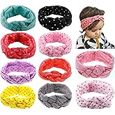 Baby Headbands Turban Knotted, Girl's Headband for Newborn,Toddler and Childrens (10Pack-CL3)