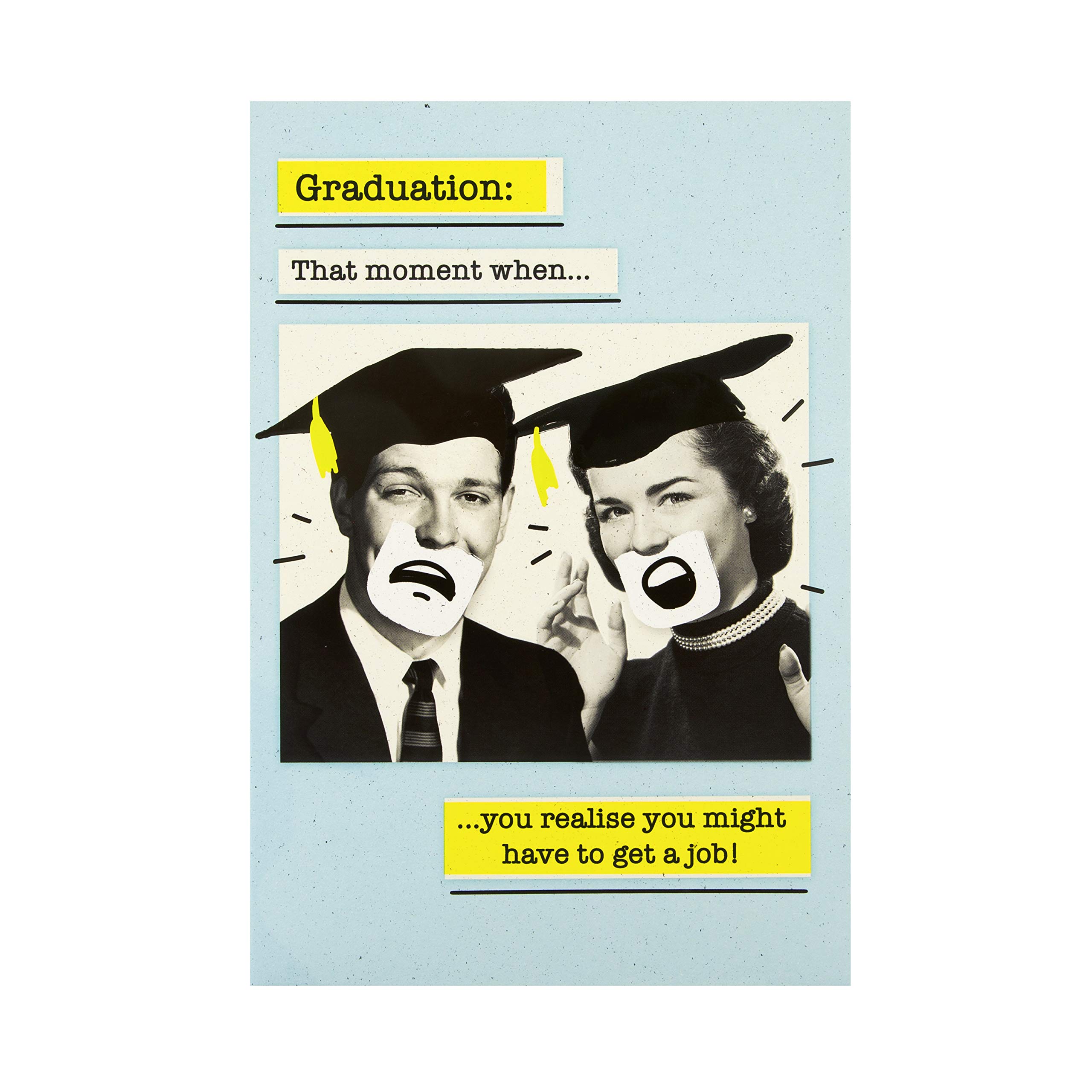 Hallmark Graduation Congratulations Card - Funny Vintage Photo Design