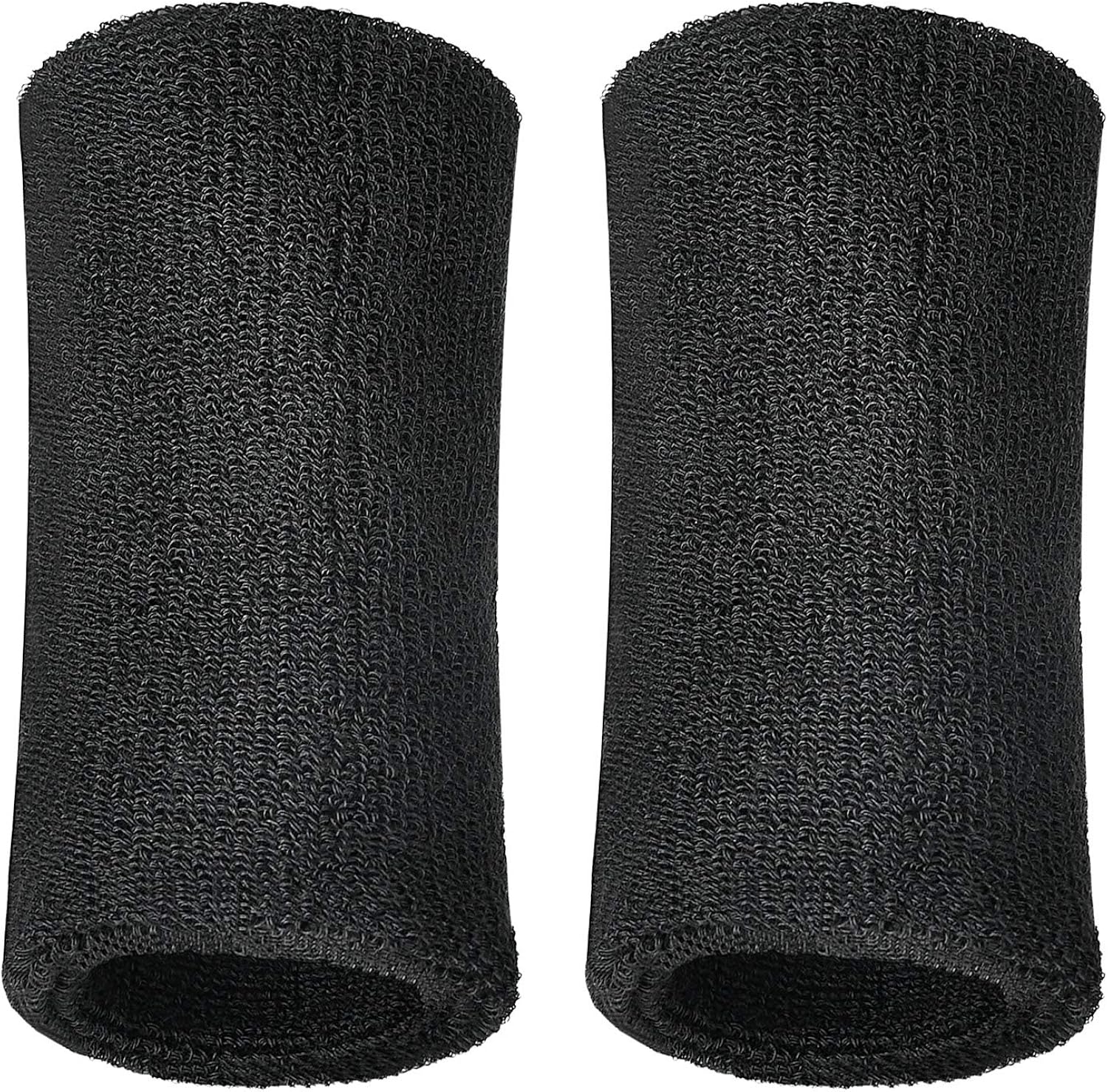 WILLBOND 6 Inch Wrist Sweatband Sport Wristbands Elastic Athletic Wrist Bands for Sports (Black) : Clothing