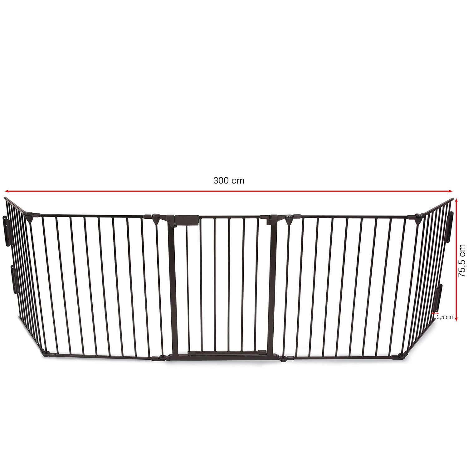 longitud de 300 cm negro KIDUKU® Barrera de seguridad Reja de