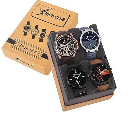 Pack of 4 Multicolour Analog Analog Watch for Men and Boys