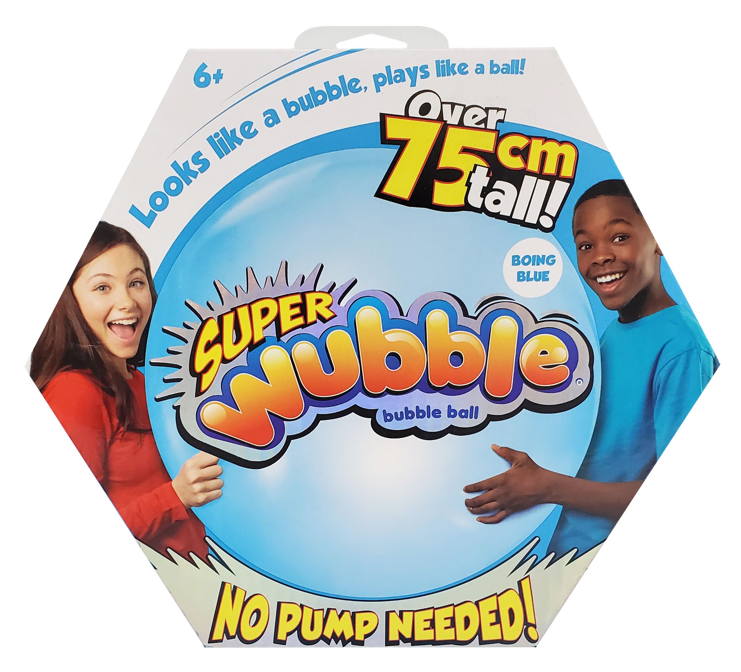 Wubble Super Bubble Ball - Blue | Looks Like a Bubble, Plays Like a Ball! | Inflates to 80cm Tall | Pump not Included | Outdoor Garden Toys | Ages 6+