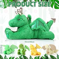 Syhood 5 Pcs Dragon Plush Set 18 Inch Large Mommy
