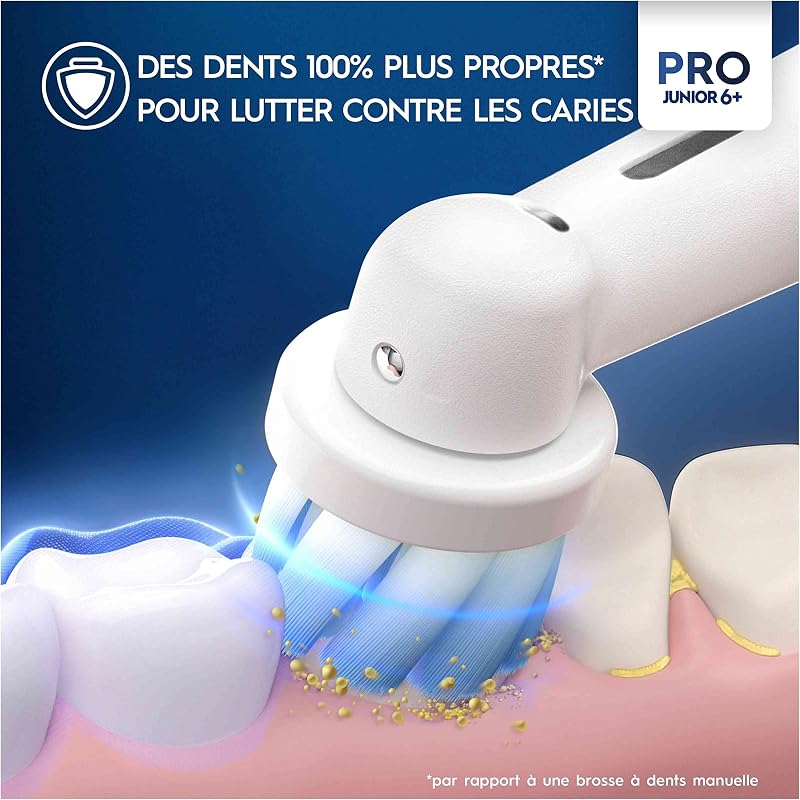 Pro Junior Brosse à Dents Électrique Star Wars Pour Enfants De 6 Ans Et Plus, Brossage Doux, 2 Brossettes Rondes De Recharge, 1 Chargeur, Minuteur et Vibrations, Batterie Rechargeable