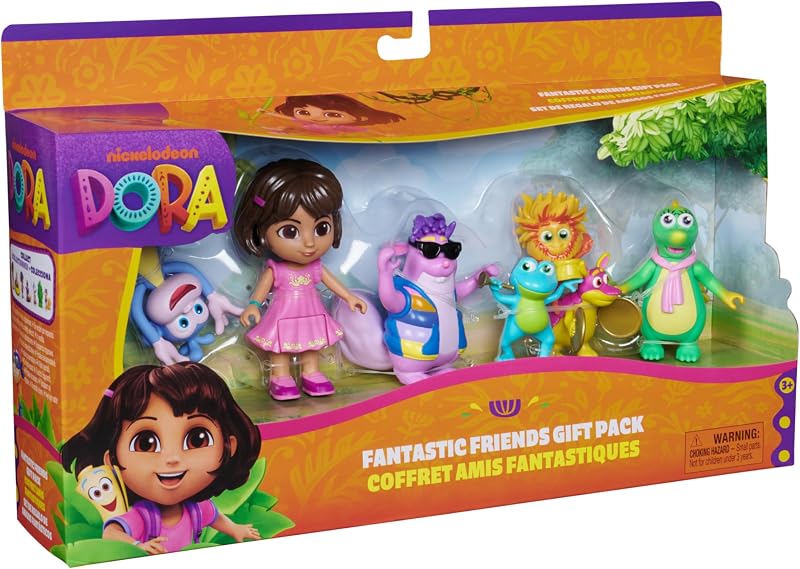 l'Esploratrice, Confezione Regalo Fantastici Amici con Boots, Tico, Isa e il Trio delle Feste, Personaggi Giocattolo, Giocattoli per Bambine e Bambini, 3+ Anni