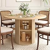 weselon 47 inch Round Dining Table for 4, Kitchen