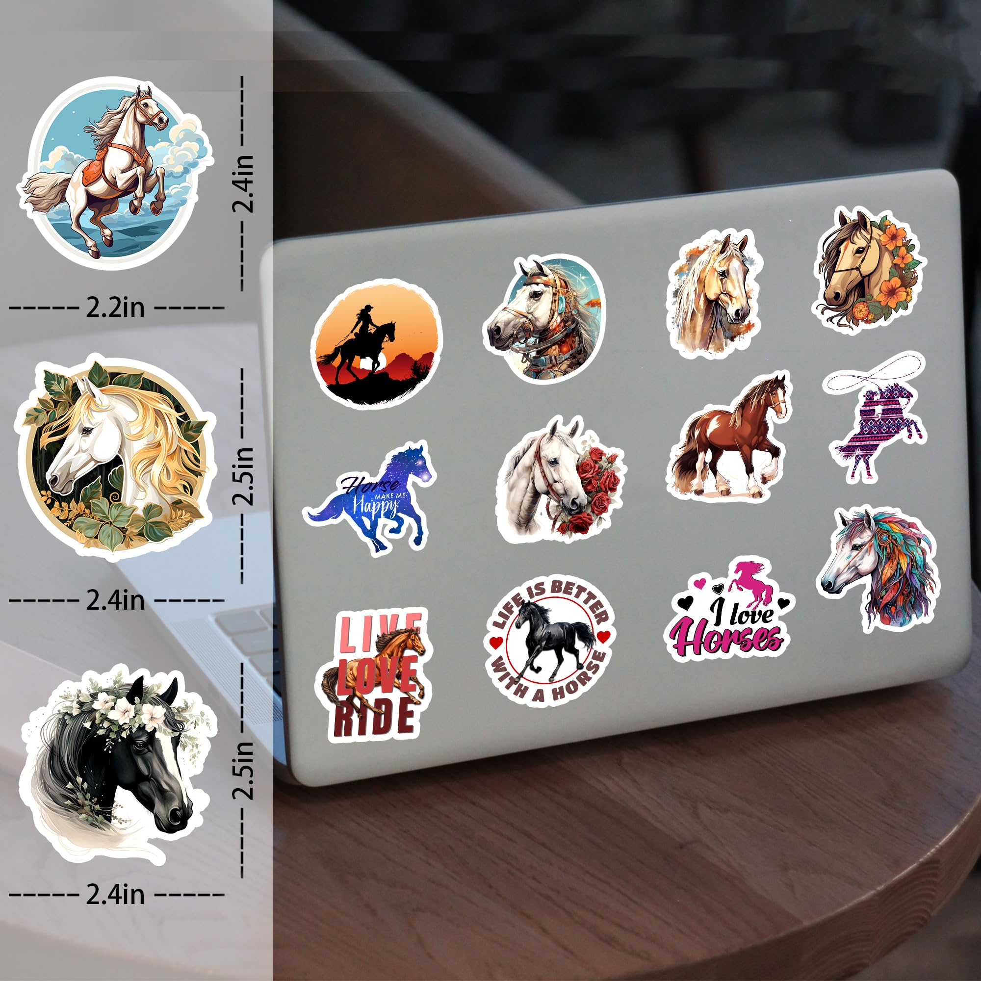 Mua 102 PCS Horse Stickers for Water Bottles, Horse Riding Stickers for ...