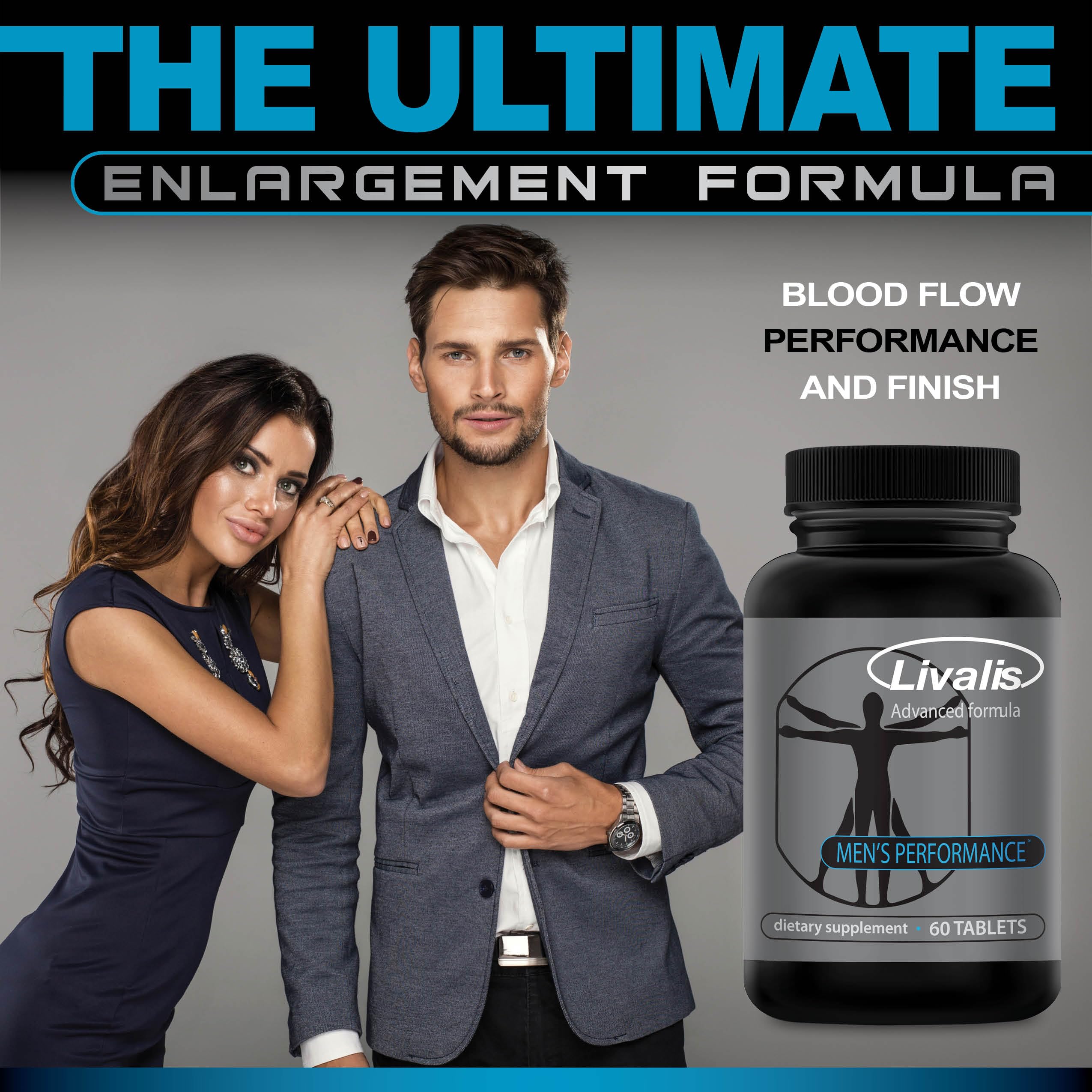 Livalis Male Enlargement Supplement – Formulated for Enhanced Performance, Stamina, Vitality, and Confidence – Promotes Healthy Blood Flow and Hormonal Balance – Add Inches Fast