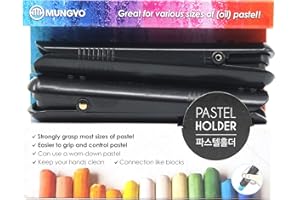 ZEESOON Mungyo Soft Oil Pastels Holder, Chalk Holder 2pcs, Great for various size of pastel