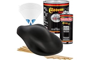 Custom Shop - Hot Rod Black - Hot Rod Flatz Flat Matte Satin Urethane Auto Paint - Complete Gallon Paint Kit - Professional Low Sheen Automotive, Car Truck Coating, 4:1 Mix Ratio