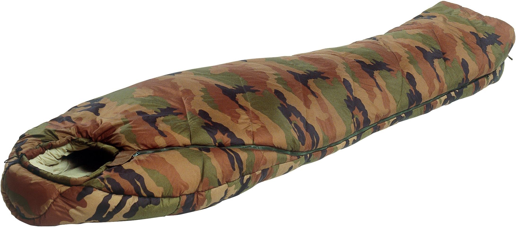 Wilsa Cervin Camouflage mummy sleeping bag, multi-layer, reinforced shell