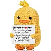 RoomyRoc Valentines Inspirational Gifts for Women - Emotional Positive Support Funny Crochet Duck Pickle Birthday for Colleges Students Her Him Men Coworker