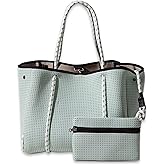 POPUPS Large Neoprene Tote Bag for Women – Stylish Work, Beach, Travel Bag with Pockets, Rope Handles with Zipper Pouch