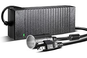 AUCARAUTO 15A 180W AC to DC Converter 7.64FT 110V-240V to 12V Car Cigarette Lighter Socket Adapter to Wall Plug AC/DC Power Supply Adapter for Inflator, Car Refrigerator, and Other Car Devices C15
