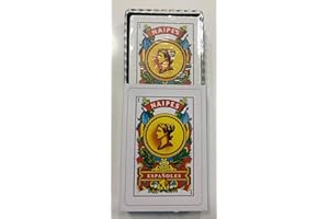 NAIPES ESPAÑOLES Spanish Playing Cards with Plastic CASE 1 Deck of 50 Cards Puerto Rico Baraja Espanola Naipes Tarot Briscas