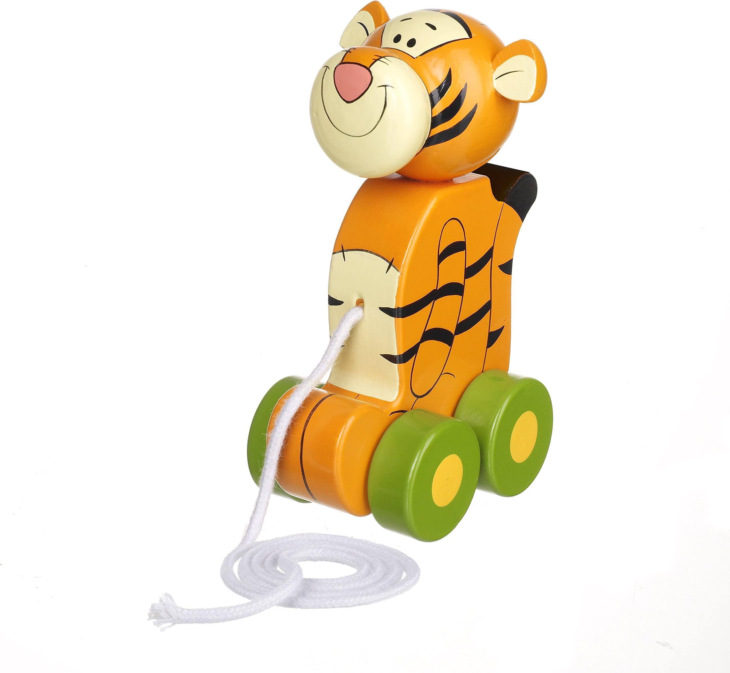 Winnie The Pooh Tigger Pull Along Toy, Wooden - Early Development & Activity Toys, Baby Girl Gift, Toddler Boy, First Birthday - Official Licensed Disney Winnie The Pooh Gifts by Orange Tree Toys