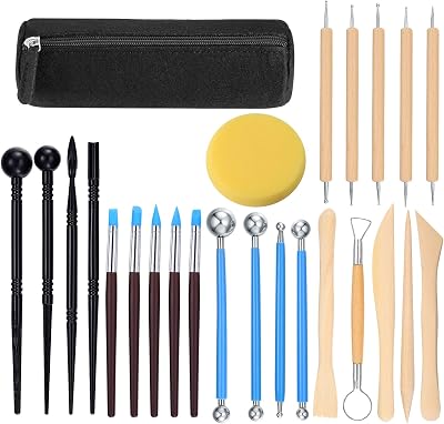 Xiaomoyu Polymer Clay Tools 25 Pcs Set Ball Stylus Craft Kit with Case