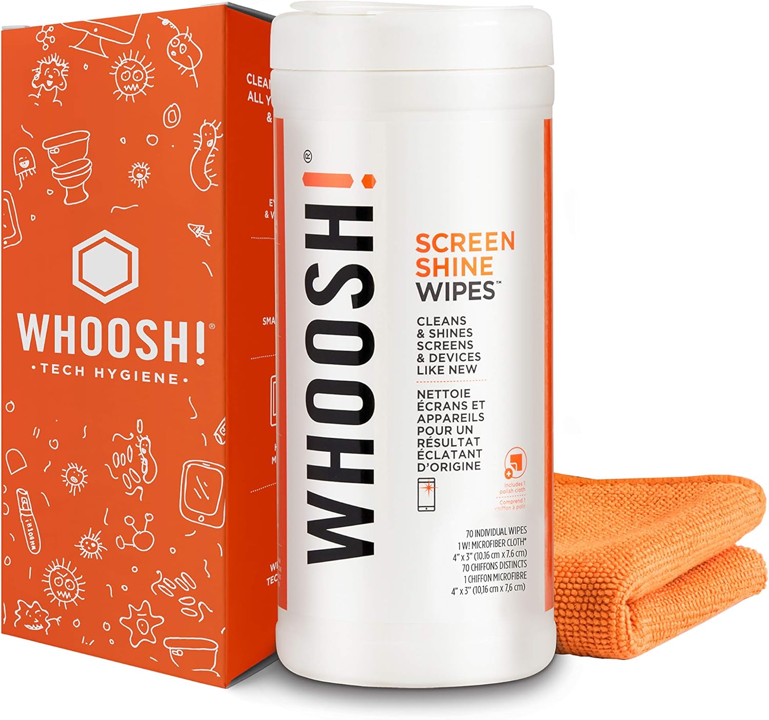 WHOOSH! Electronic Wipes,Screen Cleaner Wipes for All Amazon.co.uk
