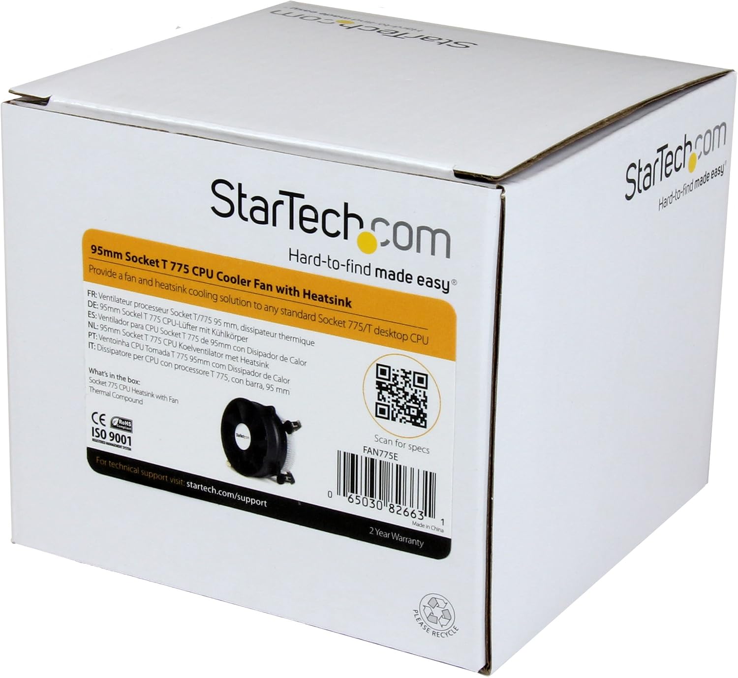 StarTech.com FAN775E 95mm Socket T 775 CPU Cooler Fan with Heatsink - socket 775 cooler - lga 775 cooler - 775 cpu cooler (FAN775E) - Image 5