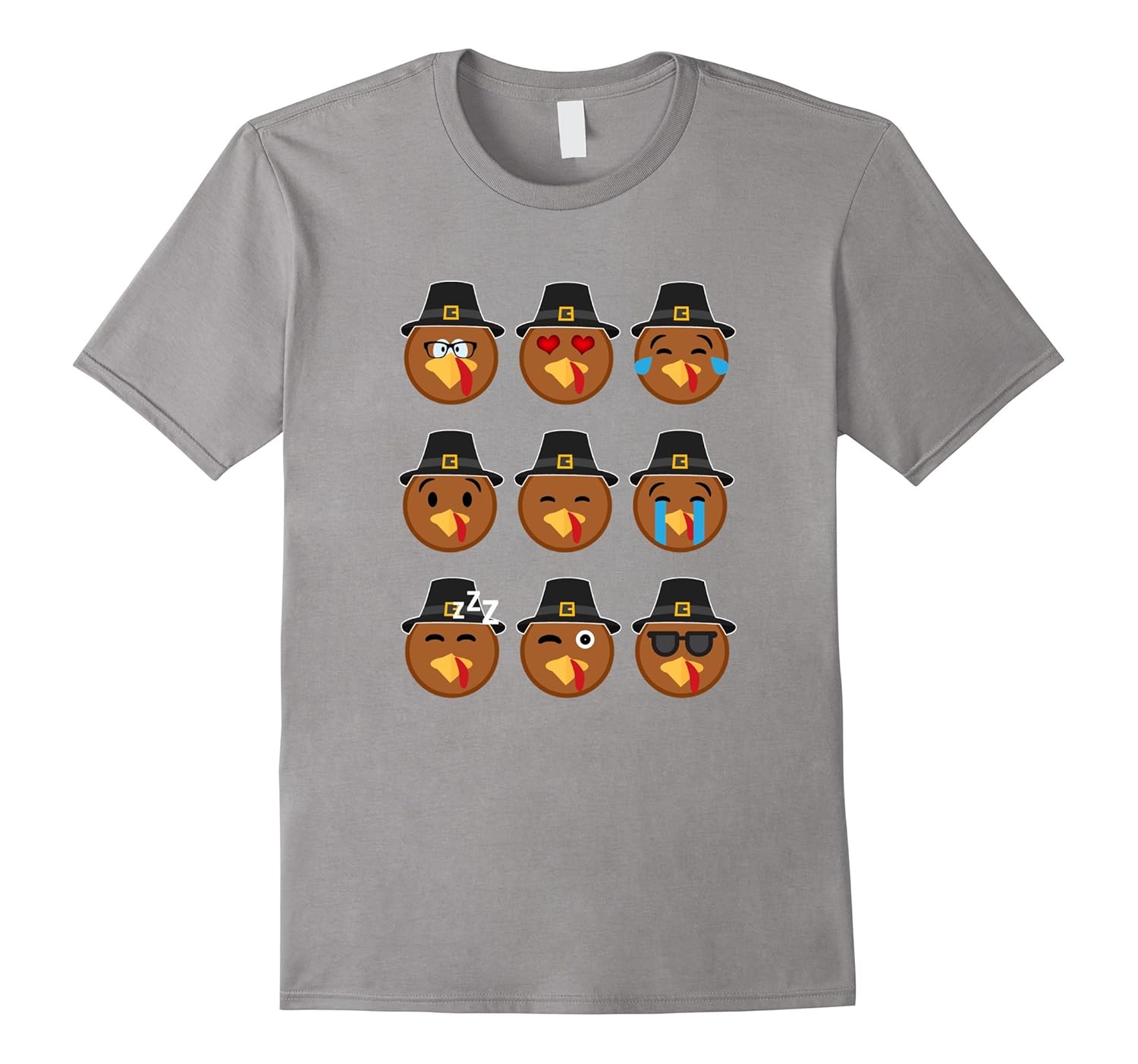 Turkey Emojis Thanksgiving Tshirts-ANZ