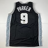Facsimile Autographed Tony Parker San Antonio Black Reprint Laser Auto Basketball Jersey Size Men's XL