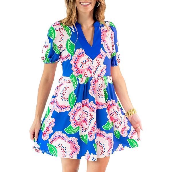 Mary Square Women's Everyday Apparel Laguna Style Summer Dress, Nylon and  Spandex Sea Glass Multi, Large at Amazon Women's Clothing store