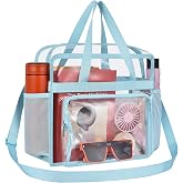 Oraben Clear Tote Bag Clear Bag Stadium Approved 12x6x12 Stadium Bag for Work, Sports Games,Gym