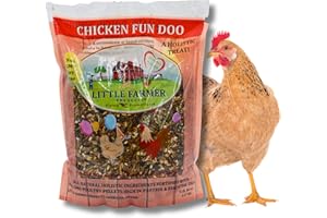 LITTLE FARMER PRODUCTS Chicken Fun-DOO Non-GMO, Soy-Free Chicken Treat | Premium Poultry Mealworm, Vegetable & Herb Mix (5 lbs)